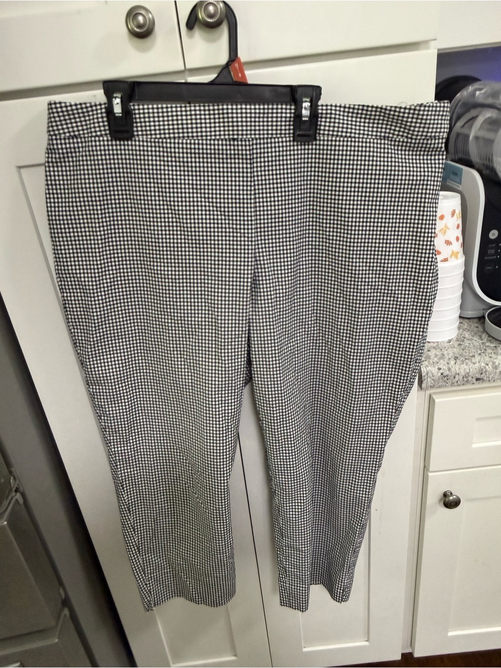 Talbots Black & White Micro-Check Dress Pants